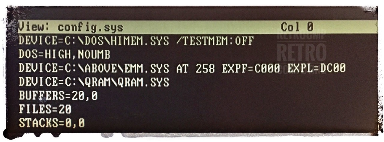 System Configuration / CONFIG.SYS