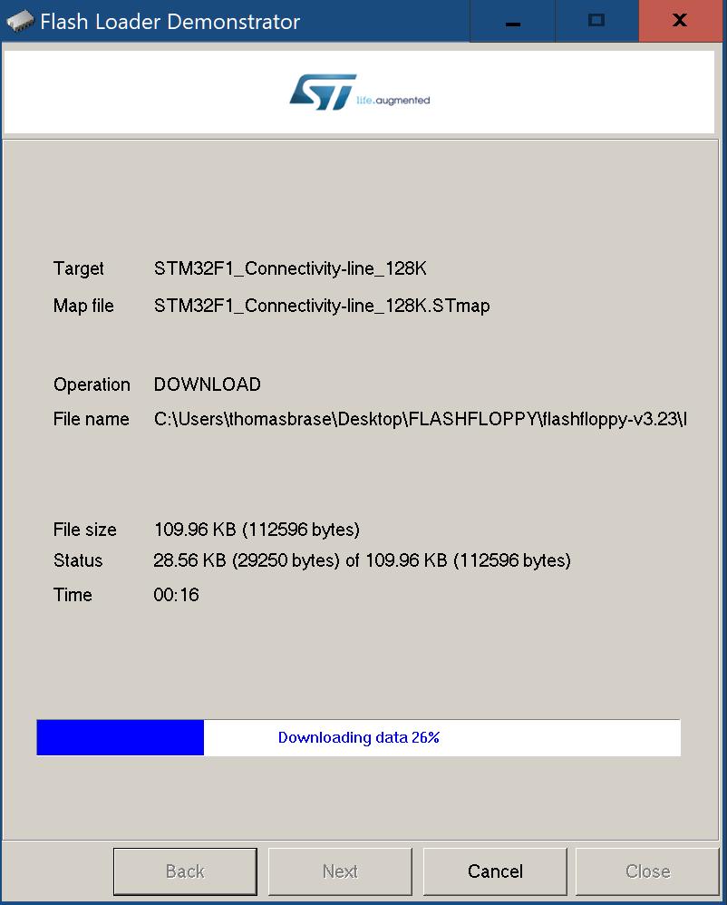 Flashing firmware file (HEX)