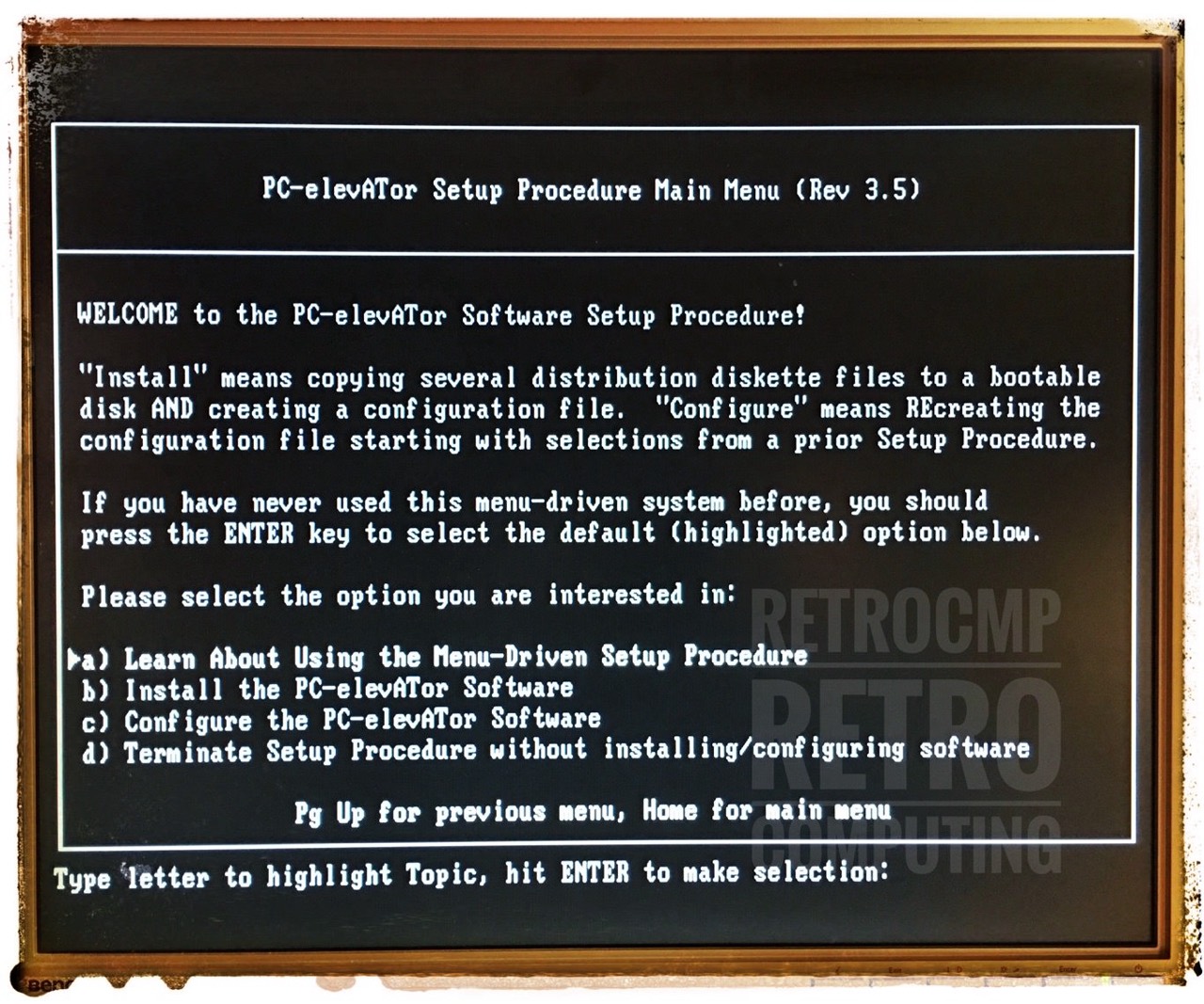 PC-elevATor SETUP