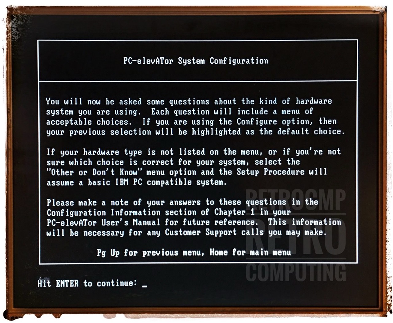 PC-elevATor SETUP