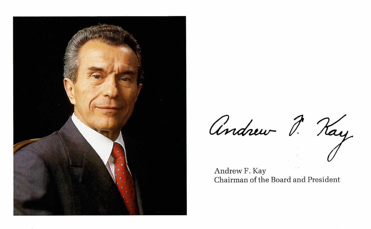 Andrew F. Kay, 1984 (* 22. März 1919; † 28. August 2014)