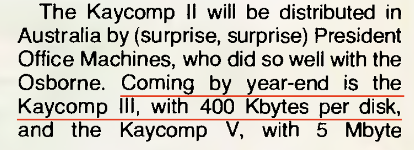 Kaycomp III