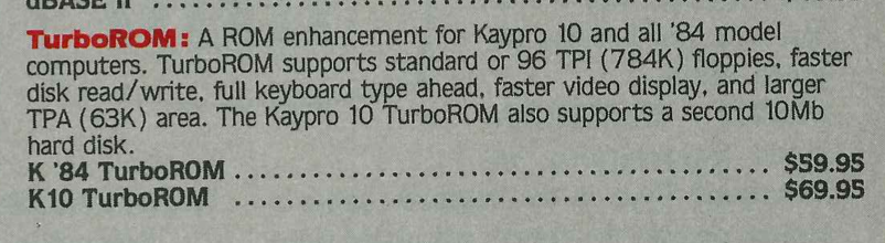 TurboROM Profiles 85-03