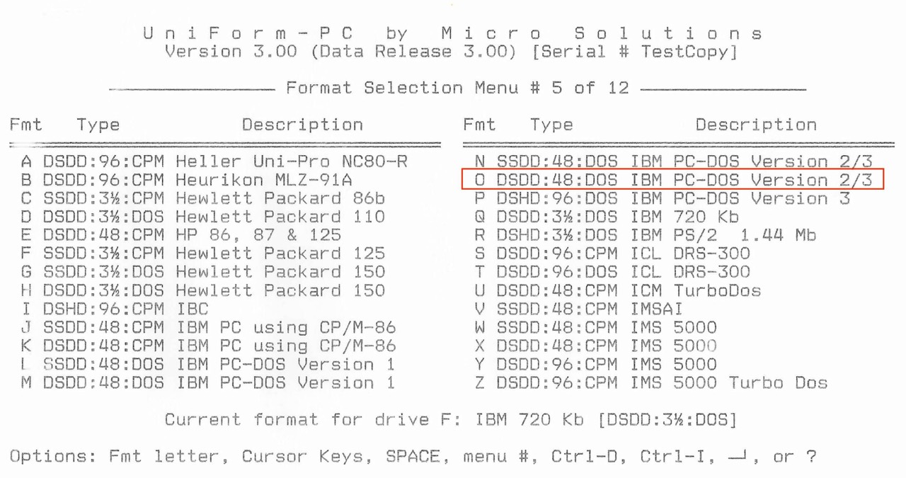 Formatting DOS floppies