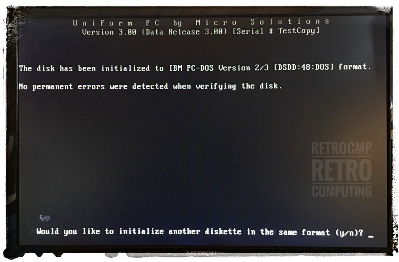 Formatting DOS floppies